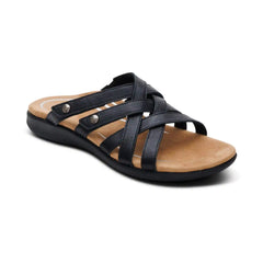 Kasey Adjustable Slide Sandal - Black