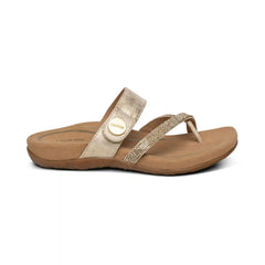 Izzy Adjustable Slide Sandal - Gold