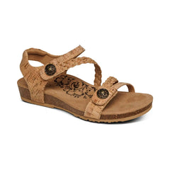 Jillian Braided Quarter Strap Sandal - Cork