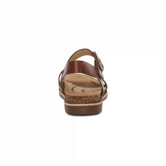Tamara Asymmetrical Quarter Strap Sandal - Walnut