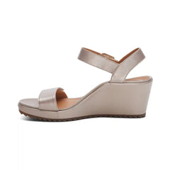 Andrea Quarter Strap Wedge  - Platinum