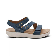 Savannah Adjustable Quarter Strap Sandal - Hazy Blue