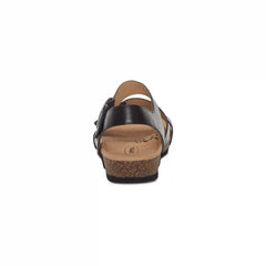 Lilly Adjustable Quarter Strap Sandal - Black