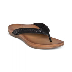 Emmy Braided Thong Sandal - Black
