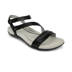 Gabby Adjustable Quarter Strap Sandal - Black