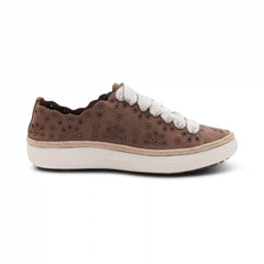 Charlotte Lace-Up Sneaker - Taupe Nubuck