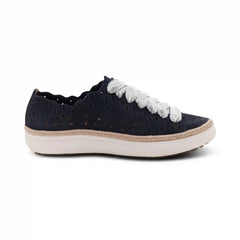 Charlotte Lace-Up Sneaker - Navy Nubuck