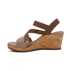 Madelyn Quarter Strap Wedge  - Taupe Multi