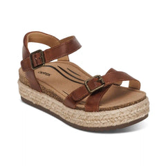 Paula Arch Support Platform Sandal - Walnut
