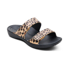 Kaia Two Band Slide - Leopard
