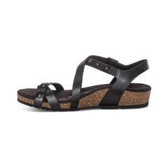 Lauren Quarter Strap Sandal - Black