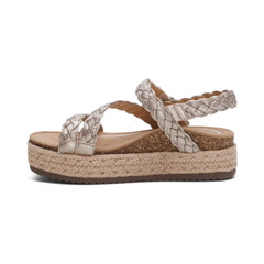 Julia Arch Support Platform Sandal - Platinum