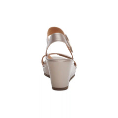 Andrea Quarter Strap Wedge  - Platinum