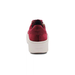 Aubrey Arch Support Platform Sneaker - Burgundy Velvet