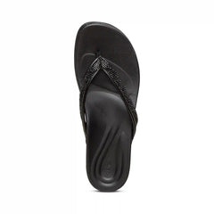 Eve Sparkly Thong Sandal - Black