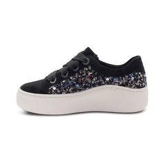Aubrey Arch Support Platform Sneaker - Black Knit