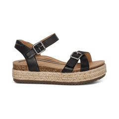 Paula Arch Support Platform Sandal - Black