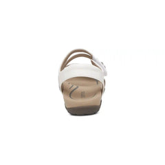 Jess Adjustable Quarter Strap Sandal - White