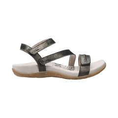 Gabby Adjustable Quarter Strap Sandal - Pewter