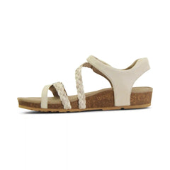 Jillian Braided Quarter Strap Sandal - Ivory