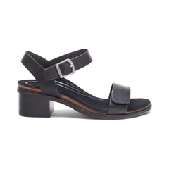 Mae Adjustable Quarter Strap Heel - Black