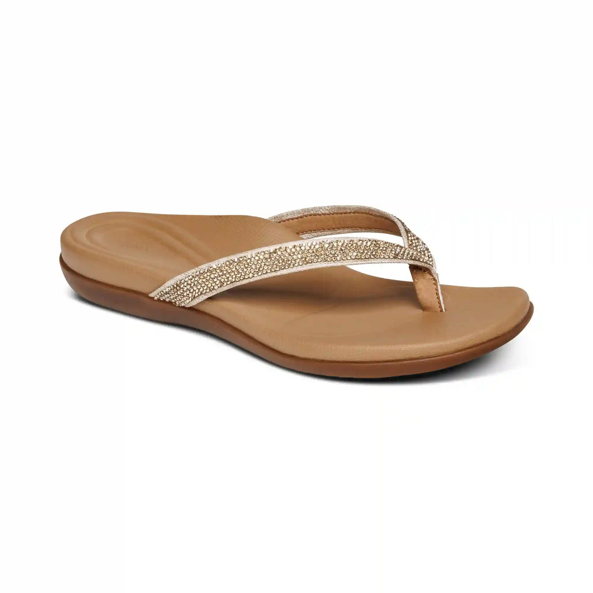 Eve Sparkly Thong Sandal - Gold