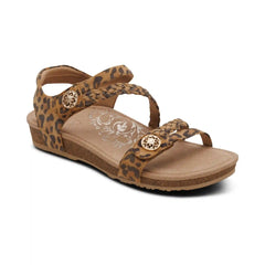 Jillian Braided Quarter Strap Sandal - Leopard