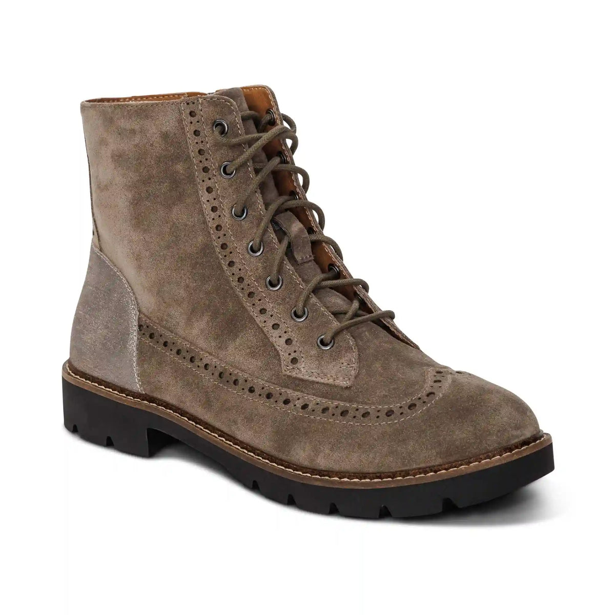 Margot Lace-Up Boot - Taupe