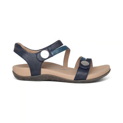 Jess Adjustable Quarter Strap Sandal - Navy