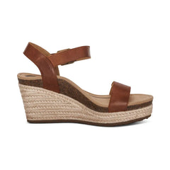 Sydney Quarter Strap Espadrille Wedge - Walnut