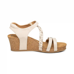 Avril Quarter Strap Wedge - White