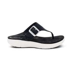 Donna Adjustable Thong Sandal - Black
