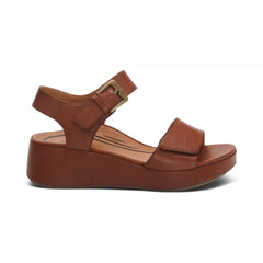 Ariel Adjustable Quarter Strap Wedge  - Dark Brown