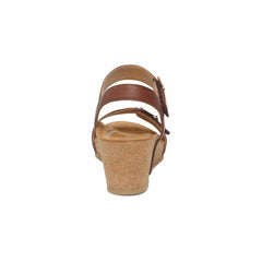 Lexa Quarter Strap Wedge - Walnut