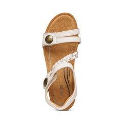 Avril Quarter Strap Wedge - White