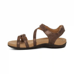 Jess Adjustable Quarter Strap Sandal - Bronze