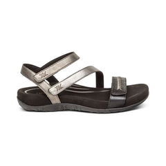 Gabby Adjustable Quarter Strap Sandal - Black Multi