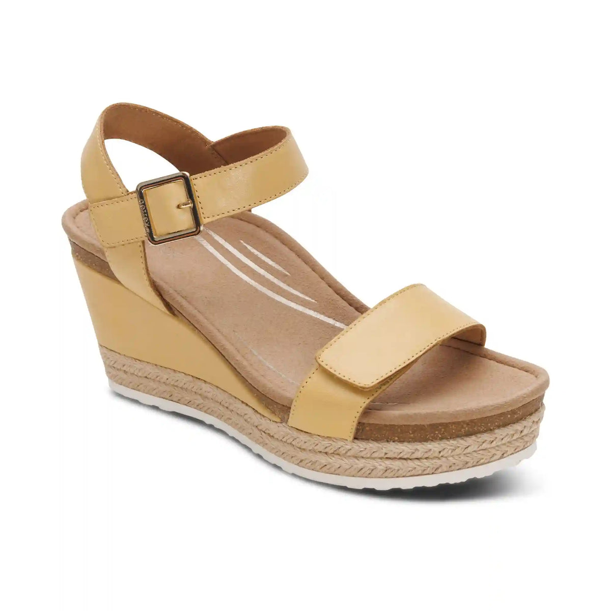 Sydney Quarter Strap Espadrille Wedge - Butter