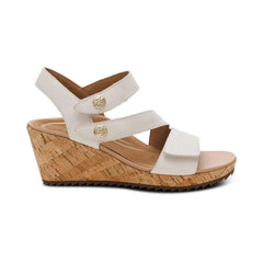 Madelyn Quarter Strap Wedge  - Off White