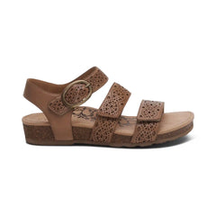 Lilly Adjustable Quarter Strap Sandal - Taupe Cutout