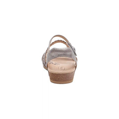 Jillian Braided Quarter Strap Sandal - Brushed Silver