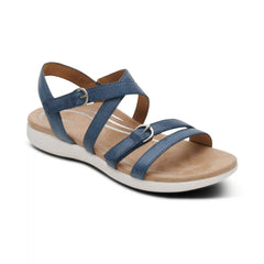 Hadley Adjustable Quarter Strap Sandal - Hazy Blue