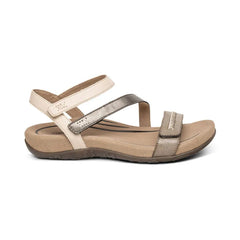 Gabby Adjustable Quarter Strap Sandal - Stone Multi