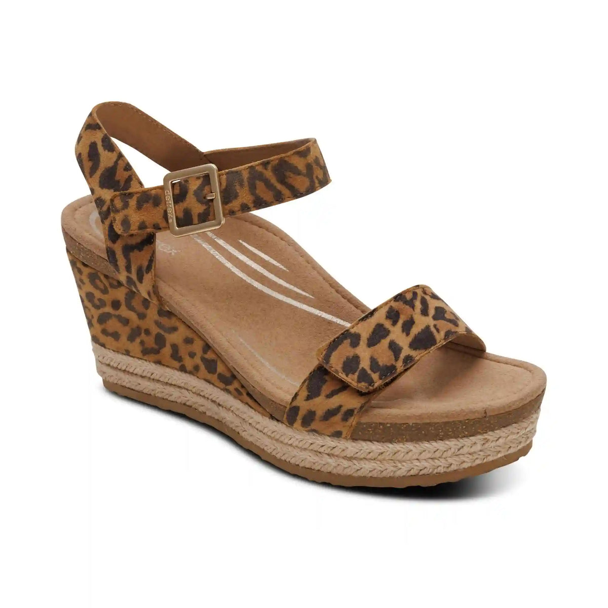 Sydney Quarter Strap Espadrille Wedge - Leopard
