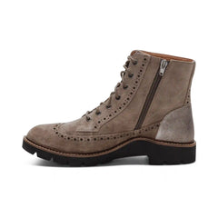 Margot Lace-Up Boot - Taupe