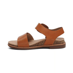 Claire Quarter Strap Sandal - Cognac