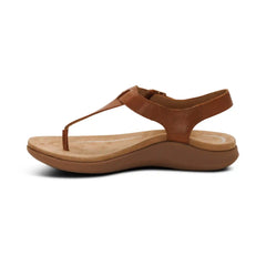 Tracey Adjustable Thong Sandal - Cognac
