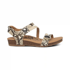 Jillian Braided Quarter Strap Sandal - Snake