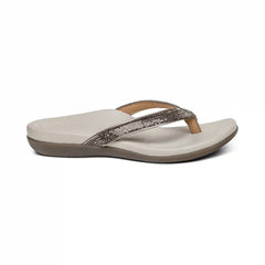 Eve Sparkly Thong Sandal - Pewter