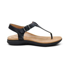 Tracey Adjustable Thong Sandal - Black